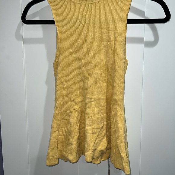Yellow Ruffle Rounded Tank Top Express - Picture 2 of 2